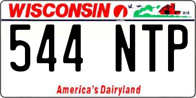 WI license plate 544NTP