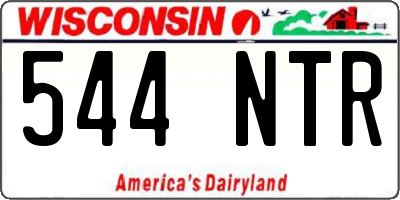WI license plate 544NTR