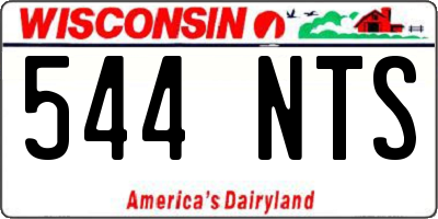 WI license plate 544NTS