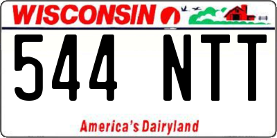 WI license plate 544NTT