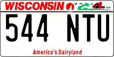 WI license plate 544NTU