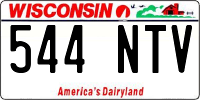 WI license plate 544NTV