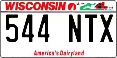 WI license plate 544NTX