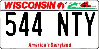 WI license plate 544NTY