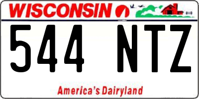 WI license plate 544NTZ