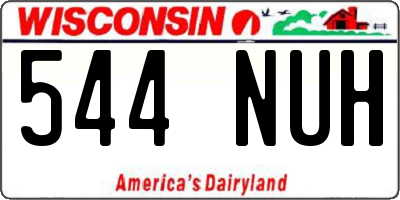 WI license plate 544NUH