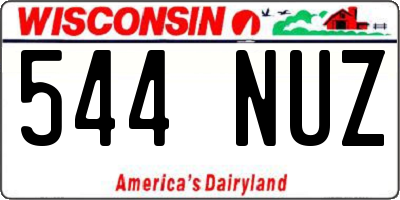 WI license plate 544NUZ