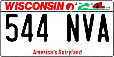 WI license plate 544NVA