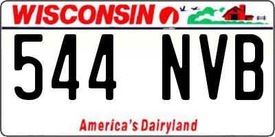 WI license plate 544NVB