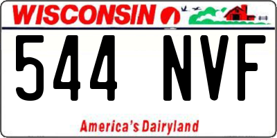 WI license plate 544NVF