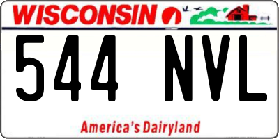 WI license plate 544NVL