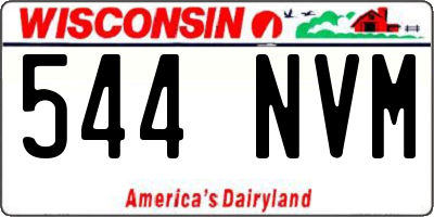 WI license plate 544NVM