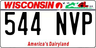 WI license plate 544NVP