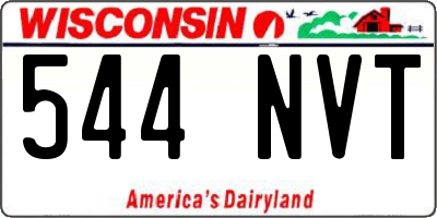 WI license plate 544NVT