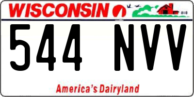 WI license plate 544NVV