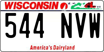 WI license plate 544NVW