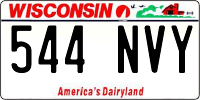 WI license plate 544NVY