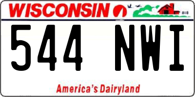 WI license plate 544NWI