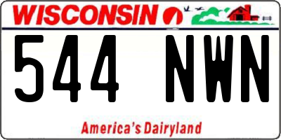 WI license plate 544NWN