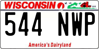 WI license plate 544NWP