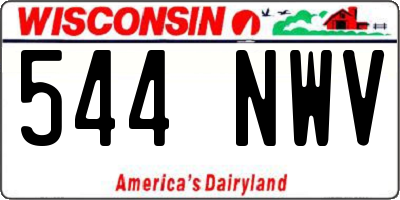 WI license plate 544NWV