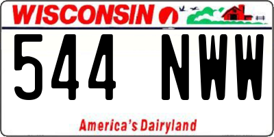WI license plate 544NWW