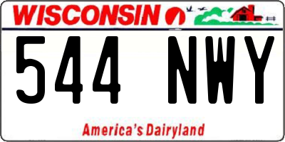 WI license plate 544NWY