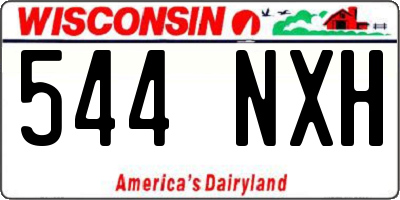 WI license plate 544NXH