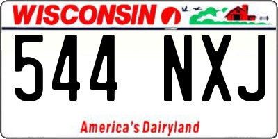 WI license plate 544NXJ