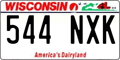 WI license plate 544NXK
