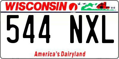 WI license plate 544NXL