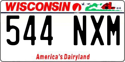 WI license plate 544NXM