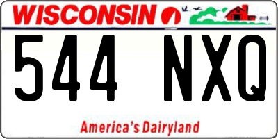 WI license plate 544NXQ