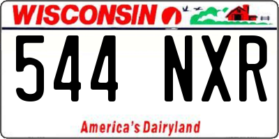 WI license plate 544NXR