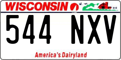 WI license plate 544NXV