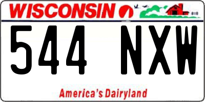 WI license plate 544NXW