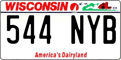 WI license plate 544NYB