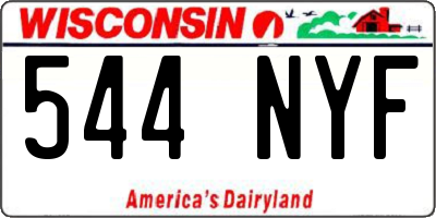 WI license plate 544NYF