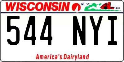 WI license plate 544NYI