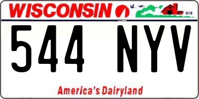 WI license plate 544NYV