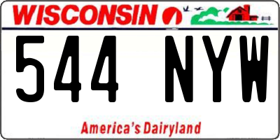 WI license plate 544NYW