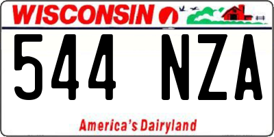 WI license plate 544NZA