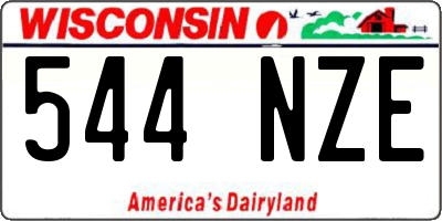 WI license plate 544NZE