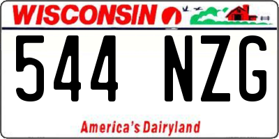 WI license plate 544NZG