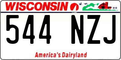 WI license plate 544NZJ