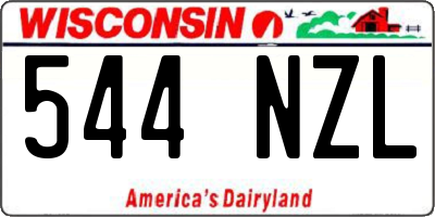 WI license plate 544NZL