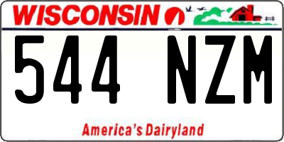 WI license plate 544NZM