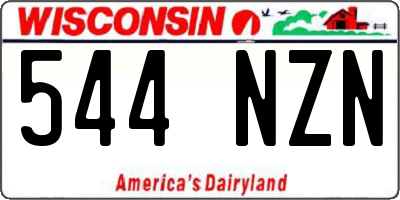 WI license plate 544NZN