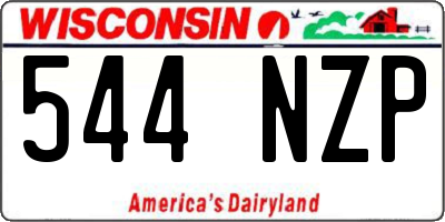 WI license plate 544NZP