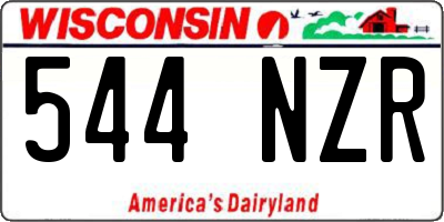 WI license plate 544NZR